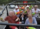 Jeep safari water fight. Terrific fun